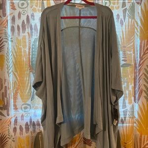 Open front baby blue cardigan